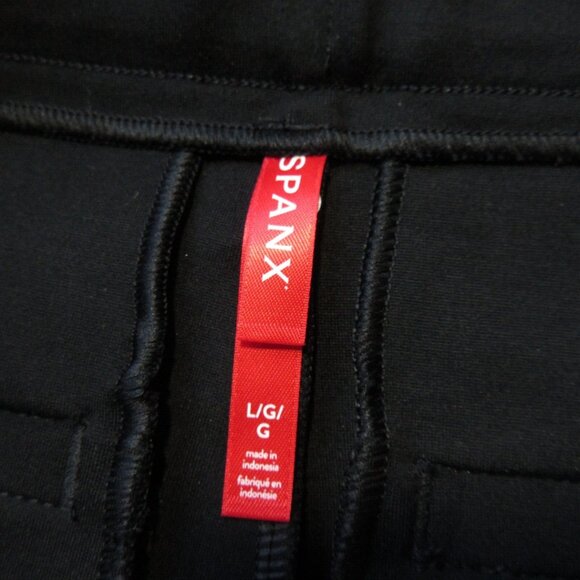 NWT SPANX 20254R The Perfect Pant in Classic Black Slim Straight Ponte Knit L - Picture 4 of 6